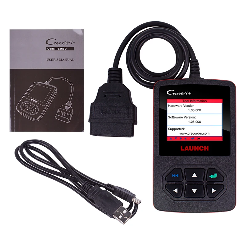 launch Creader V+ OBD2 считыватель кода сканер CReader V Plus OBDII диагностический инструмент обновление бесплатно онлайн