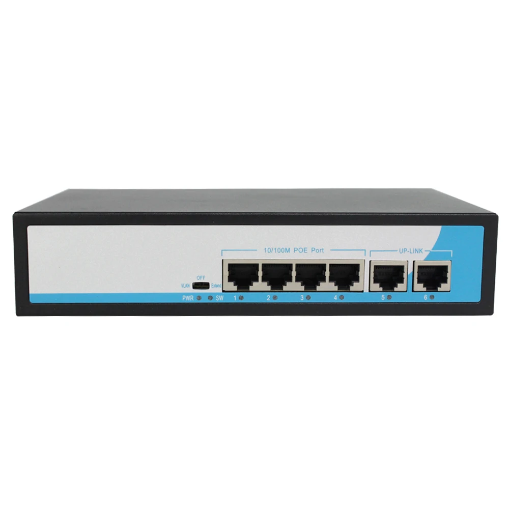 Профессиональный 1+ 4 Порты 10/100 Мбит/с мини коммутатор PoE 48V 1A Мощность over Ethernet сетевой коммутатор для IP CCTV камера Камера