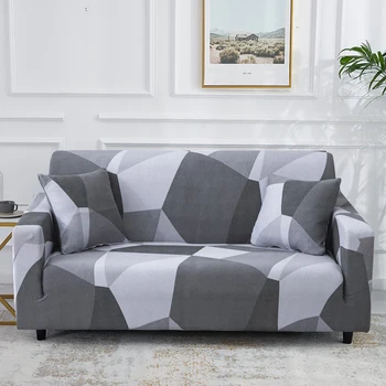 

modern elastic sofa cover for living room geometric pattern solid color sofa towel slip-resistant sectional couch cover armchair