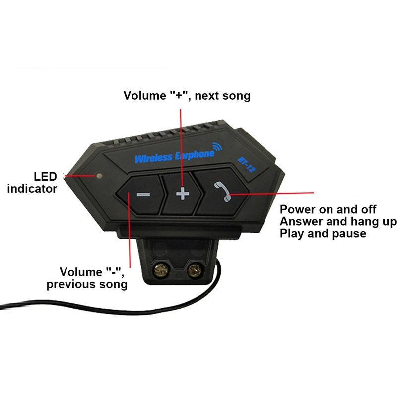 Шлем наушники Bluetooth мотоциклетная гарнитура V4.2 домофон Мотор велосипед