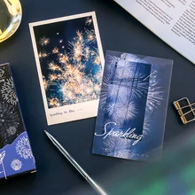 Ensemble de cartes postales mixtes «Blue Spark», Lot de 30 pièces, signet en papier pour étudiant en Art moderne, cartes de vœux