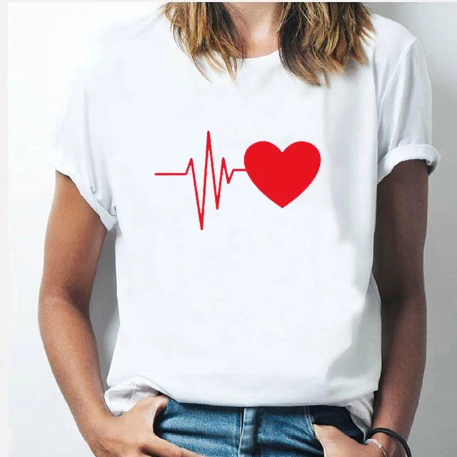 Than Heart Women's T-shirt Harajuku Love T Shirt Women Fashion Ladies Black Graphic T Shirts Women 2022 New Summer Femme Clothes JW317