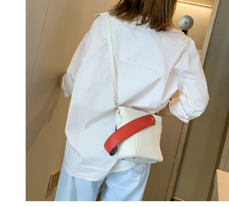 Женская сумка с широким плечевым ремнем, мягкая кожаная сумка-мешок, Повседневная сумка через плечо, композитная сумка, женская сумка на плечо