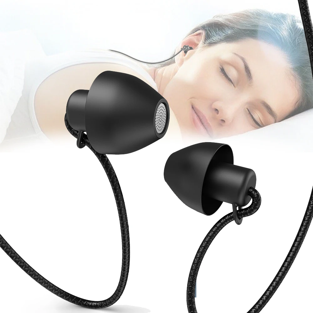 Buen valor Auriculares internos de silicona antiruido con cancelación de ruido, audífonos universales de sueño reparador, antipliegues, 3,5mm WGwgrpZKzrb