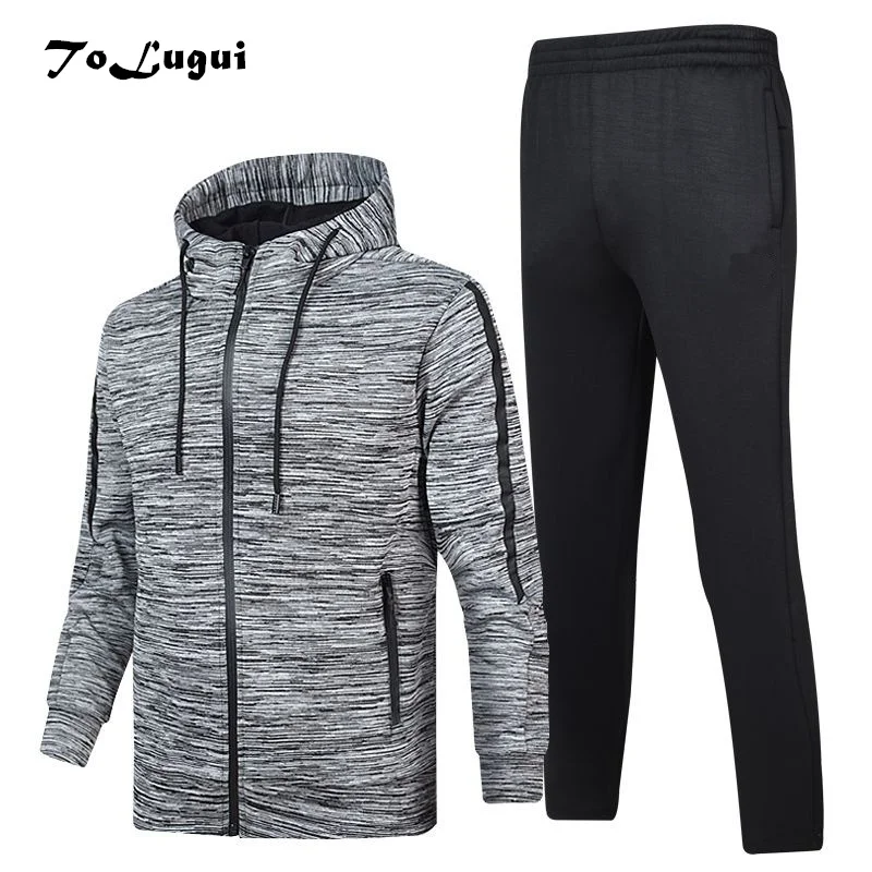 

Sets Tracksuit Men Spring Autumn Hooded Sweatshirt Casual Outfit Sportswear 2019 Male Suit Long Pants Two Piece Set Clothes Men