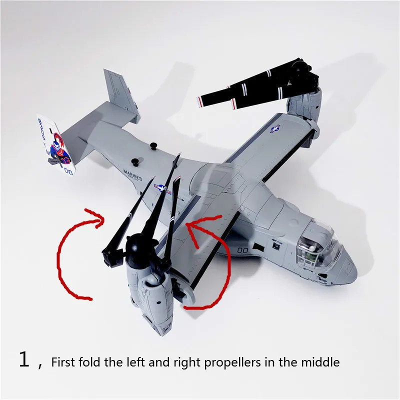 Новая модель 1/72 специального литья под давлением V22 Osprey наклона ротора транспортный вертолет атака истребитель