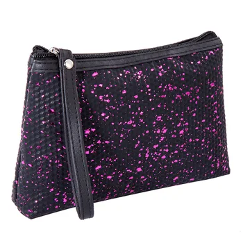 

Small Simple Original Design Women Makeup Pouches Purses Solid Sequin Glitter Fashion Zipper Girls Lady Portable Cosmetic Bags