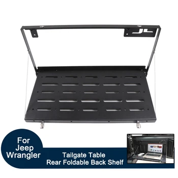 

Iron Multifunction Tailgate Table Rear Foldable Back Shelf set for Jeep Wrangler JL 2018 Accessories Storage Carrier Shelf