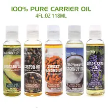 Хоббилан чистый натуральный массаж спа миндаль авокадо кокосовое эфирное масло холодного отжима увлажняющее касторовое масло