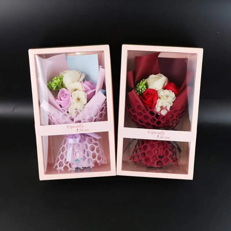 Romantic Rose Soap Flower Gift Rose Box Bouquet Wedding Home Festival Gift Advanced Customization Rose Gift Box