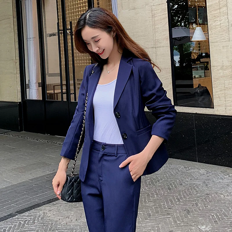 

Suit women 2020 spring and autumn new casual small suit jacket pants feet two-piece temperament fashion women's clothing