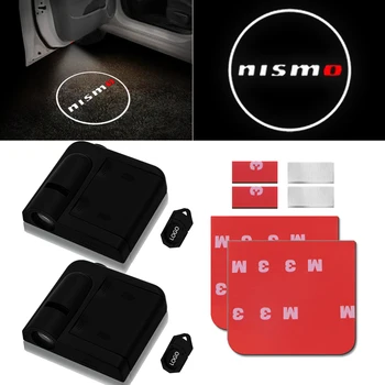 

2pcs wireless Led car door welcome Laser projector Logo ghost shadow lights For Nissans Nismo Tiida Teana horizon Juke x-trail