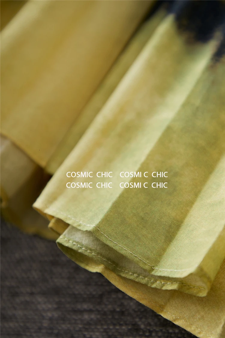 Cosmicchic SS подиумная дизайнерская юбка макси с завышенной талией, большие качели, элегантная Ретро трапециевидная юбка с принтом, гофрированные длинные юбки