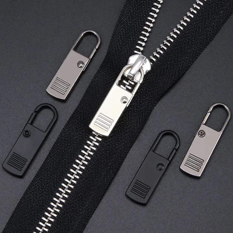 4Pcs Fashion Metal Zipper head Zipper lightning Repair Kits Pull for Slider DIY Sewing Craft sewing Kits Metal Zip