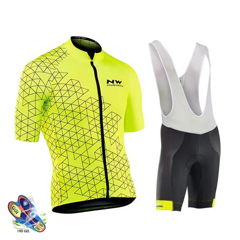 cycling Bib shor set NW командная одежда для велоспорта, летняя мужская Трикотажная Одежда для велоспорта с коротким рукавом, спортивная одежда Ropa, одежда для велоспорта - Цвет: cycling Bib shor set