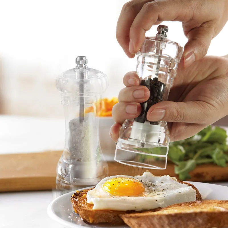 Acrylic Transparent Sea Salt Pepper Manual Grinder Ceramic Core Multi-function Seasoning Bottle Kitchen Tool | Дом и сад