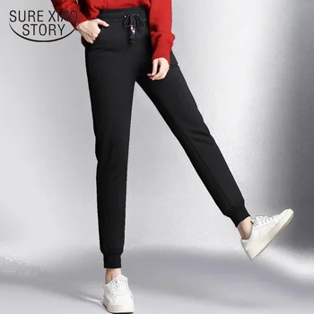 

2019 Autumn and Winter Warm Women Pants Leisure Loose Padded Ladies Pants Female Pants Harem Pants Drawstring Trousers 6524 50