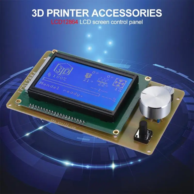 Lcd 12864 экран 128x64 дисплей модуль 3d принтер пандусы 1,4 части синий экран выбор и печать документов
