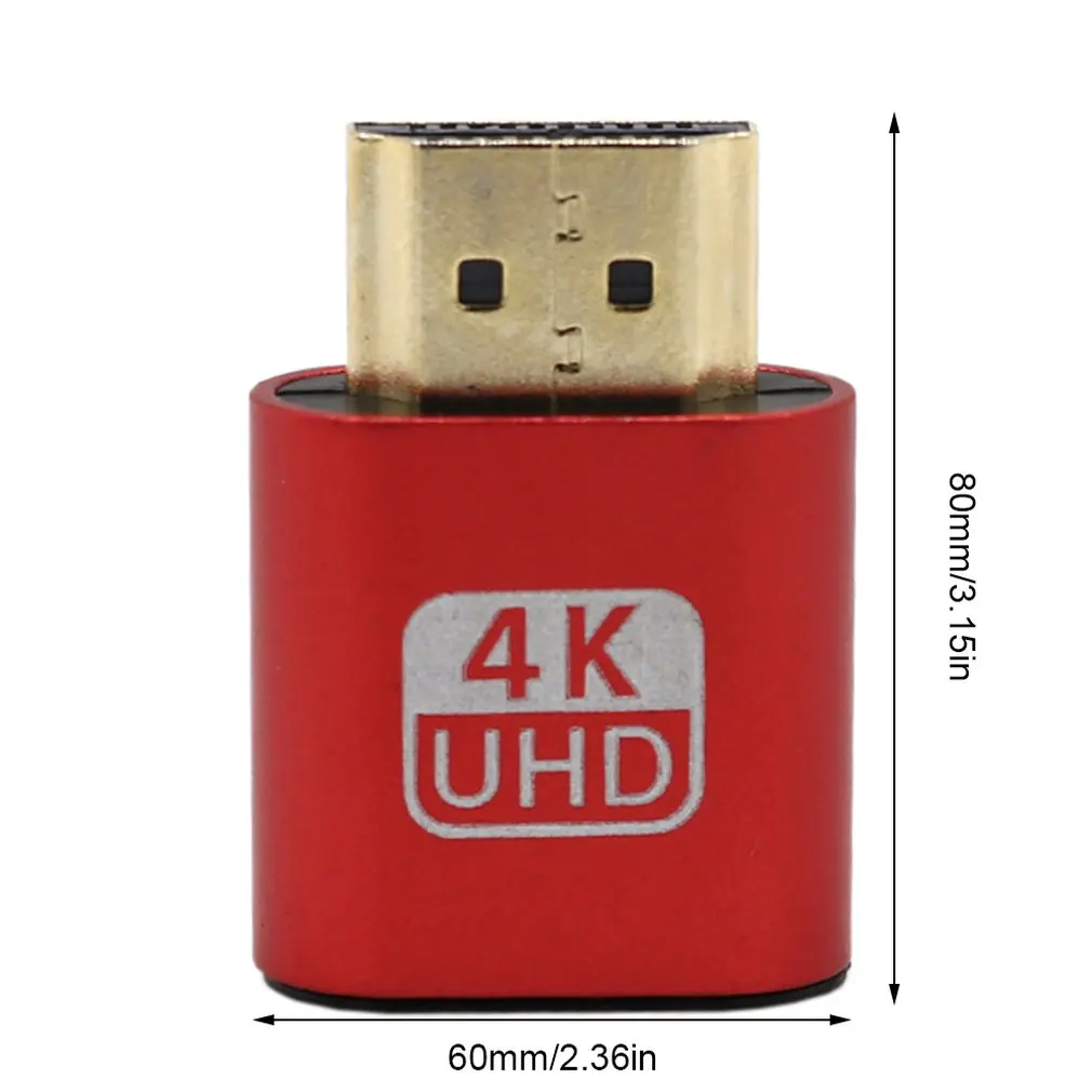 Изысканно разработанный прочный vga-адаптер для виртуального дисплея HDMI 1,4 DDC EDID пустышка разъем эмулятор отображения воспроизведения