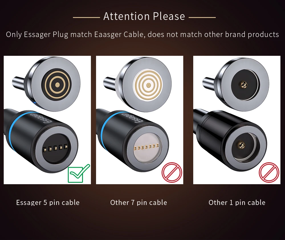 Магнитный кабель Micro USB Essager для IPhone samsung Android, кабель USB для быстрой зарядки, 3 м шнур, Магнитный адаптер зарядного устройства