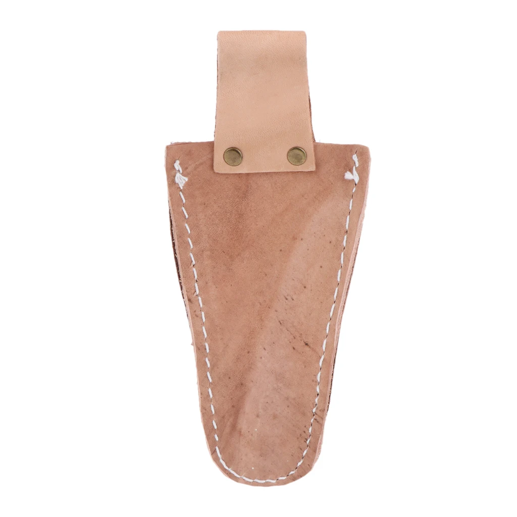 Thick Leather Pouch Bag for Pruning Shears with Loop Garden Scissors Sheath