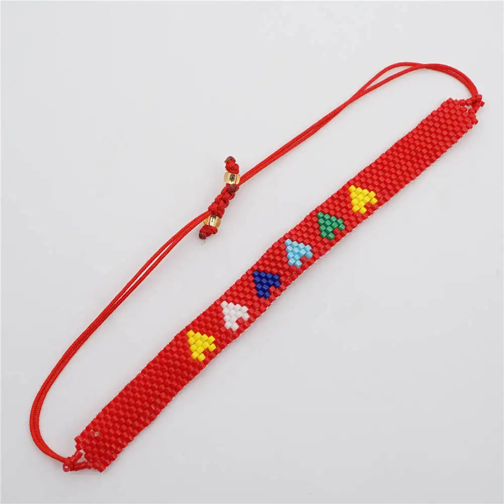 MI-B190015A Pulseras Go2boho, браслет в виде ракушки, Pulseras Mujer,, браслет от сглаза, Delica MIYUKI, богемное сердце, ювелирное изделие ручной работы, Bileklik, летний подарок - Окраска металла: MI-B190015A Pulseras