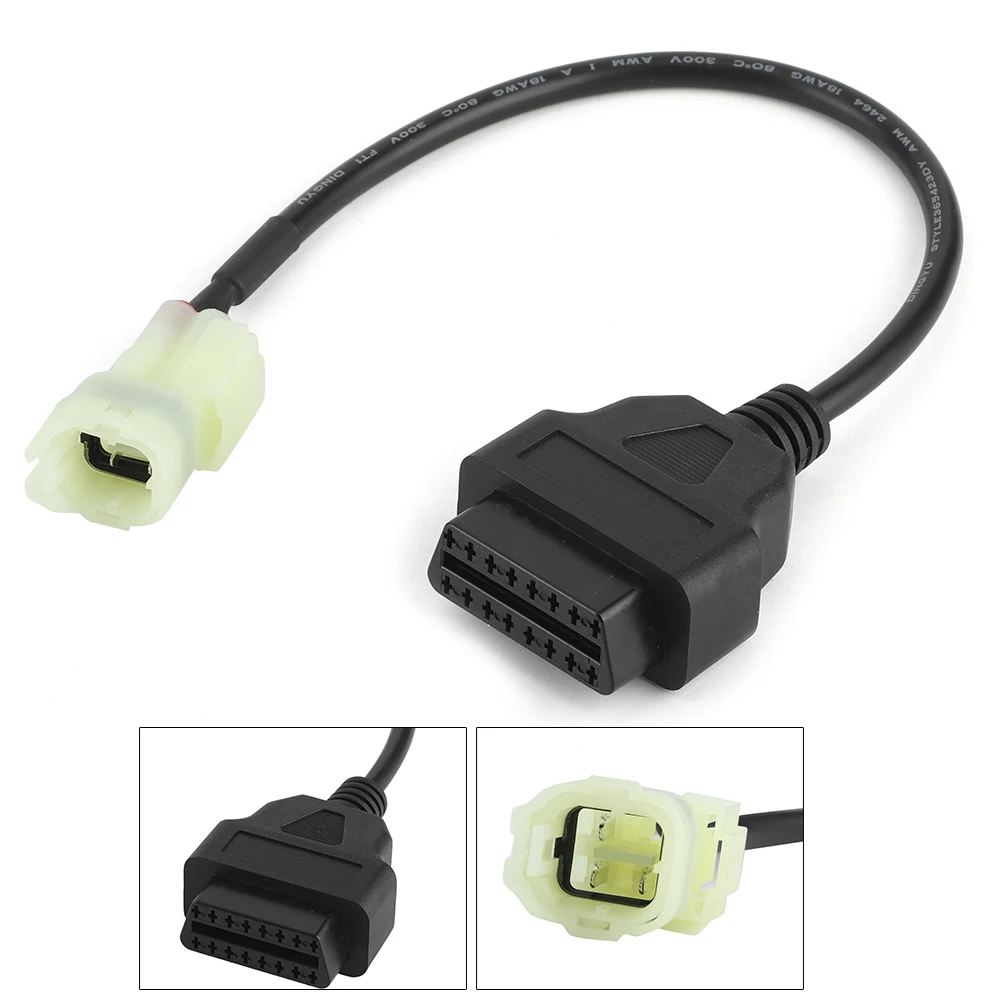 OBD2 до 3 Pin Диагностический Кабель адаптер для мотоцикла Запчасти обнаружения