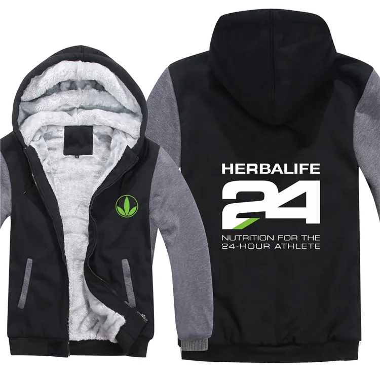 Herbalife питание толстовки куртка Зимний пуловер человек пальто для мужчин шерстяная подкладка флис Herbalife питание 24 толстовки