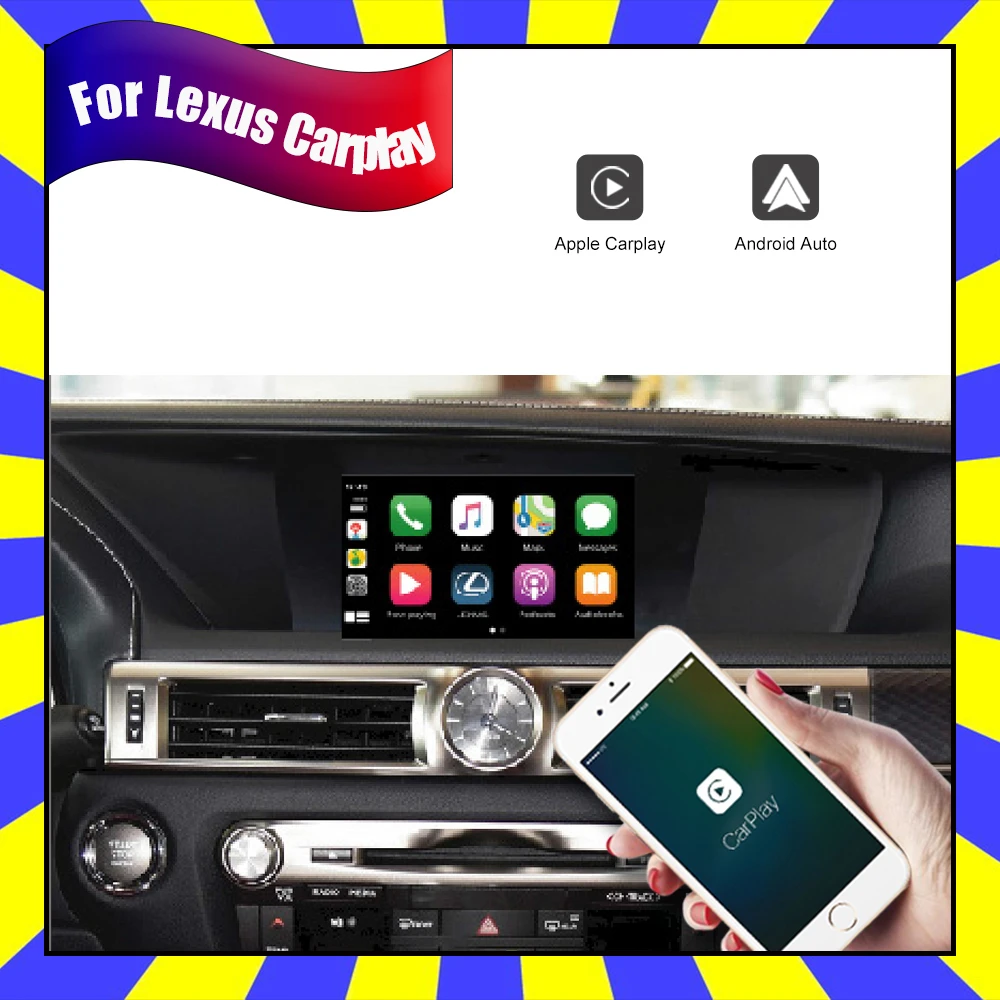 Wireless Apple Carplay Android Auto Car Upgrade Screen For Lexus Gs300