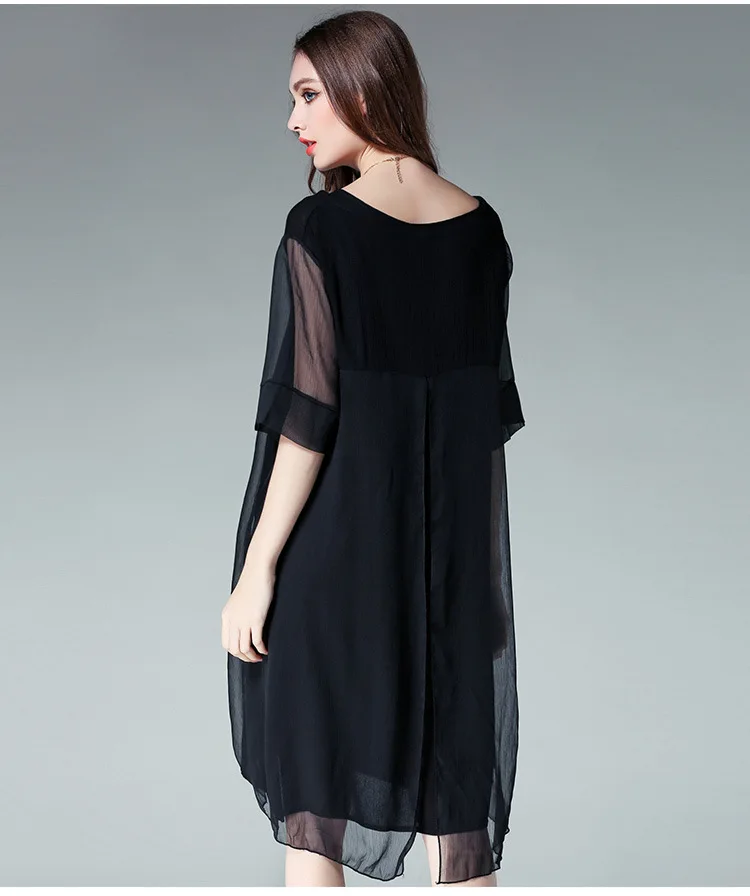 Boho 2 шт., женское платье большого размера, весна, свободное шифоновое платье, 4XL размера плюс, Женская офисная одежда, vestidos de festa