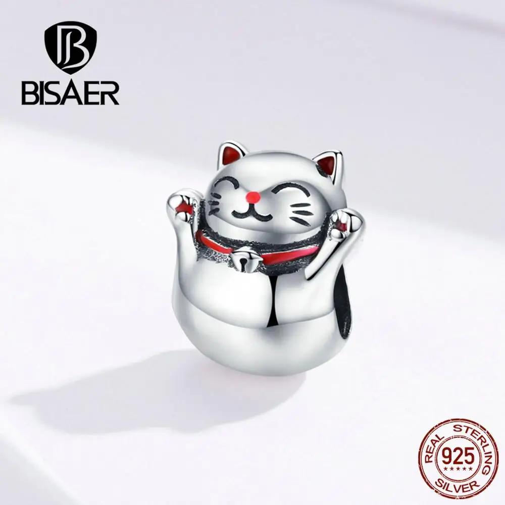 Кот серебряные бусины 925 пробы спящий LazyCat Moon Story Pussy Животное Бусины Подходят талисманы Серебро 925 браслет хорошее ювелирное изделие