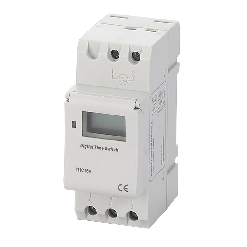 DIN Rail Mounting Weekly Digital Programmable Timer THC15A AC 220V Time Switch