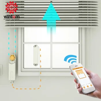 

Automatic DIY Smart Motorized Chain Roller Blinds Drive Motor Powered By Solar Panel and Charger Build-in Bluetooth APP Control