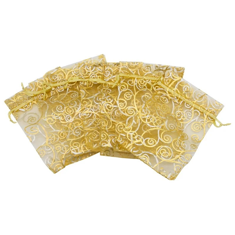 ABUI-100Pcs сумка для конфет из органзы на шнурке для ювелирных изделий, подарки для конфет, вечерние сумки для конфет на свадьбу