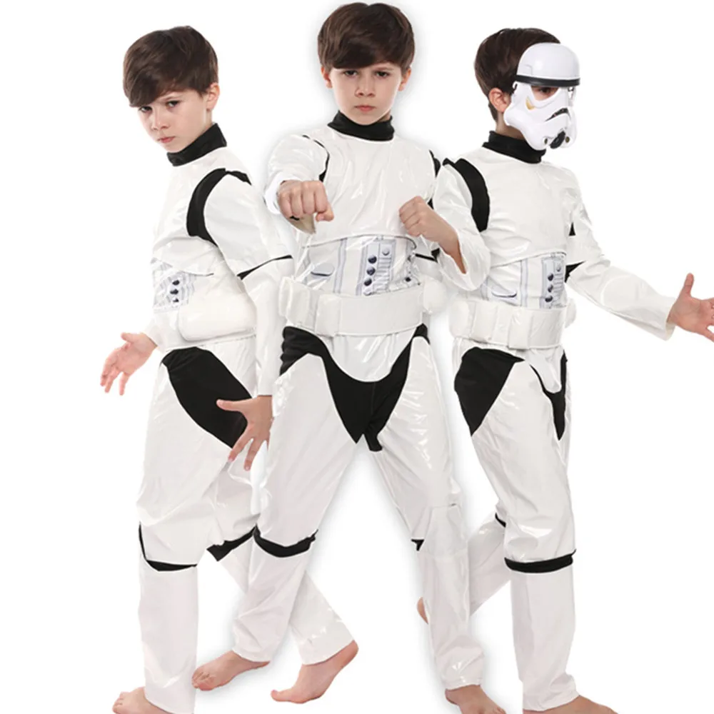 

Cosplay Star Wars Imperial Stormtrooper uniform Costumes Halloween Adult men Kid Boy Star Wars Jumpsuit Cartoon Party Costume