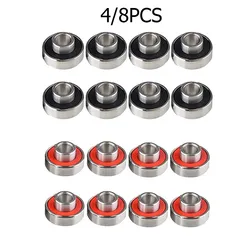 4/8 Pcs Longboard Integrated Bearing Skateboard Bearing Roller High Speed Silent Speed Skate Bearing Suit For skateboards scoote