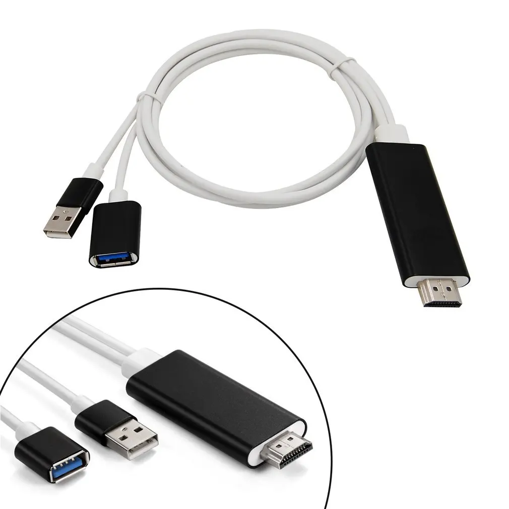 1080P Высокое разрешение видео аудио Преобразование HDMI кабель Plug And Play для iOS для Android зарядный кабель для HDTV мобильного телефона