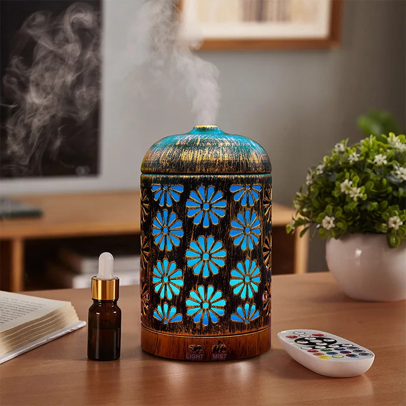 

KBAYBO 200ML Air Humidifier Aromatherapy Essential Oil Diffuser Mist Maker 7 Color Light Change Lamp For Home Office