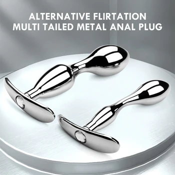 Stainless Steel Anal Plug Sex Anal Toy Prostate Massage Metal Anal Beads Vagina Dildo Butt Plug SexToys Women Men Intimate Goods 6