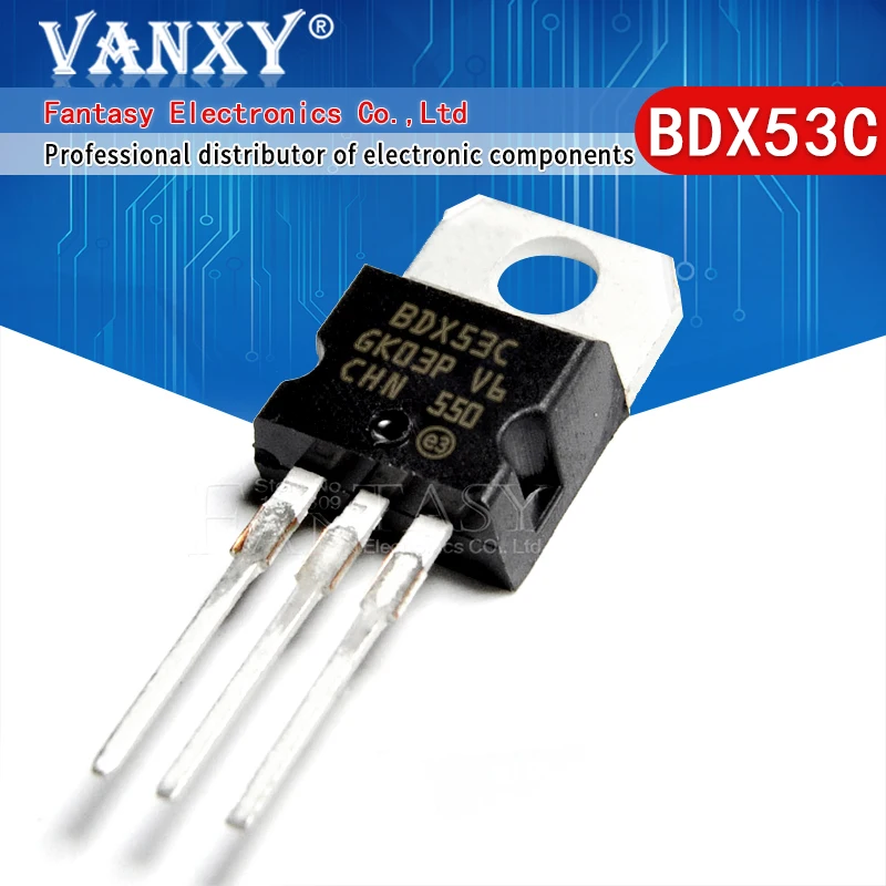 10 шт. BDX53C TO220 BDX53 TO-220 Новый | Электронные компоненты и принадлежности