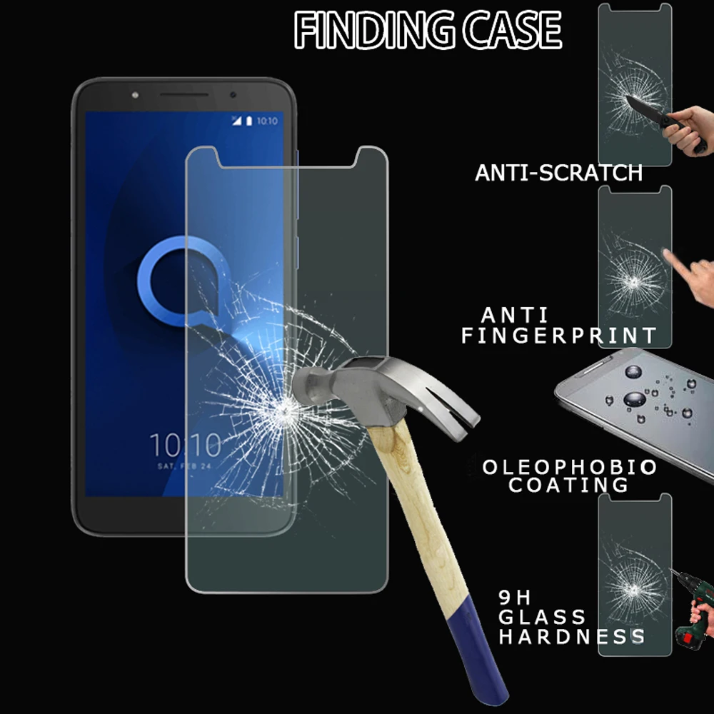 Защитная пленка из закаленного стекла для Alcatel 1 / 1C 1S 1X 3 3L A50 LdeaXTRA LX Onyx|Защитные