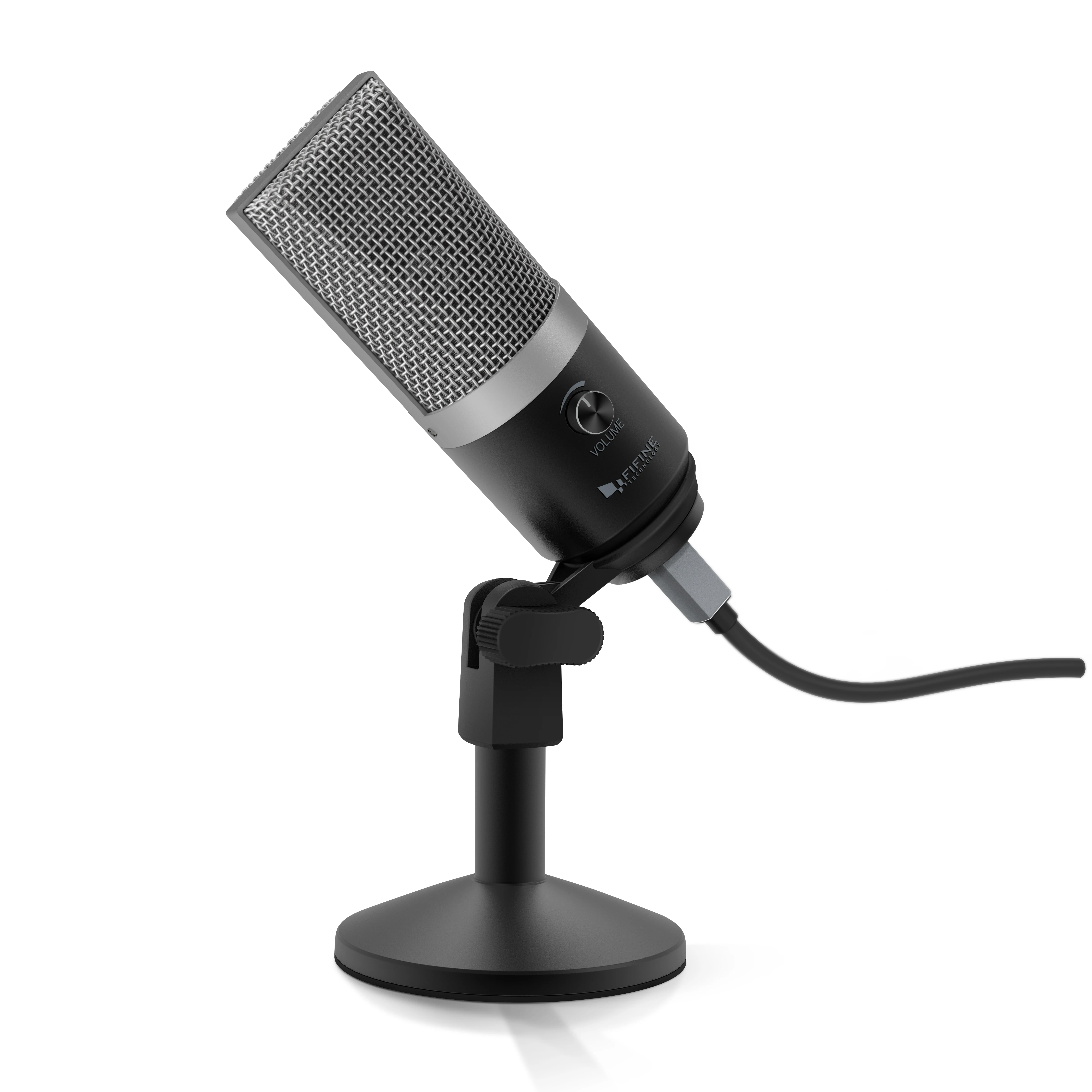 FIFINE USB Microphone, Metal Condenser Recording Microphone for Laptop MAC  or Windows Cardioid Studio Recording Vocals, Voice Overs,Streaming  Broadcast and  Videos-K669B Black 