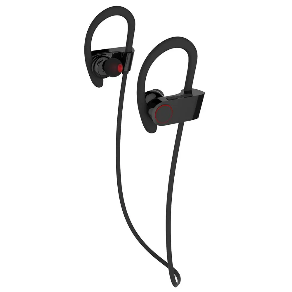 Черный шейный ремешок беспроводные наушники Bluetooth спортивные наушники-вкладыши с защитой от пота наушники с шумоподавлением - Цвет: u8