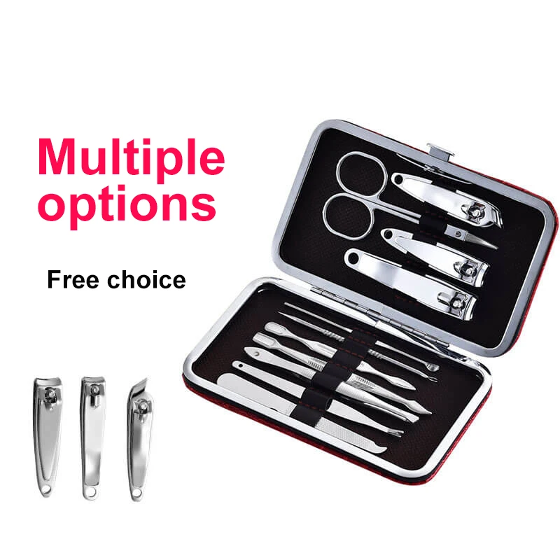 

Multifunction Nail Clipper Set Pedicure Scissors Tweezers Stainless Steel Black Manicure Kit Art Tool Set