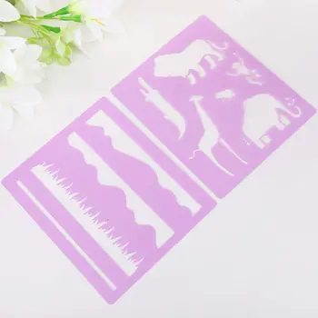 

14pcs/set Letters Animal Drawing Template Stencil Painting Embossing DIY Album M17F