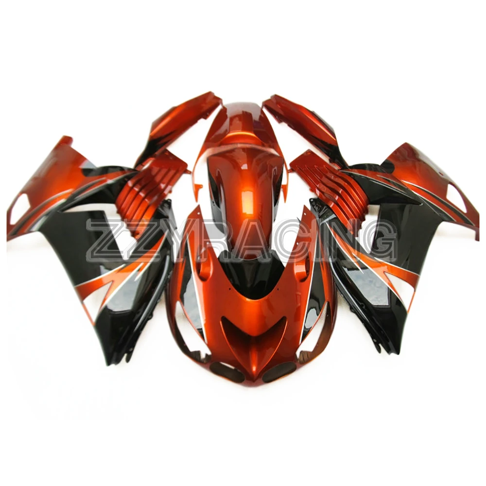 

Complete Fairings Fit for Kawasaki ZX14R 2006 2007 2008 2009 2010 2011 Year ZZ-R1400 06 - 11 ABS Plastic Orange Black Panels