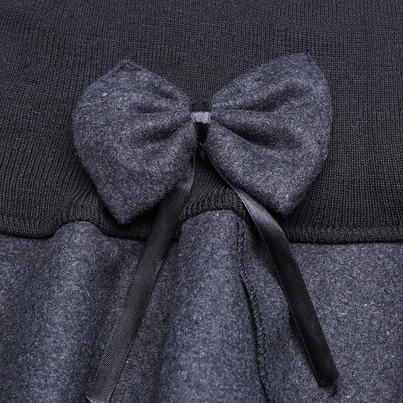 Autumn Winter Plaid Elastic Waist Thick Wool Mini Skirts Womens High Waist Fluffy Pleated Female Black Kawaii A Line Skirt C365