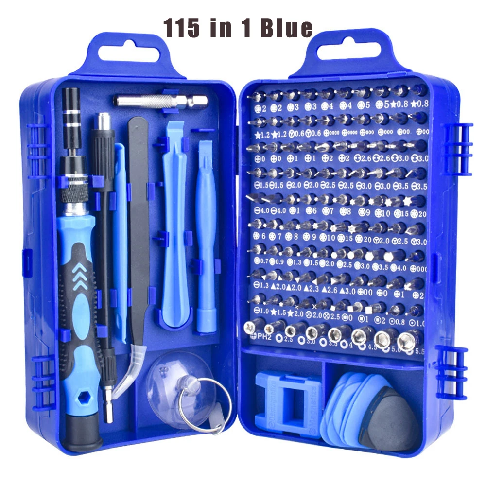 

115 in 1 Screwdriver Set Precision Magnetic Screw Driver Bits Torx Hex Bit Handle Mobile Phone Repair Screwdrive Kit Tools