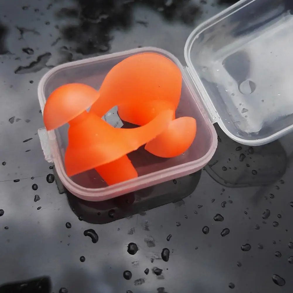 Orange 1 пара универсальные беруши водонепроницаемые водные виды спорта Дайвинг аксессуары для бассейна силиконовые экологические спиральные ушные пробки - Цвет: Orange