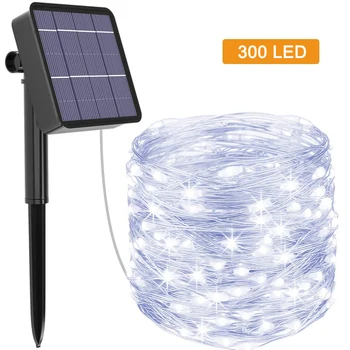 

Spot Solar Stringlights 300 LED Fairy Light Garland Decoration for Garden Yard Christmas Party QP2